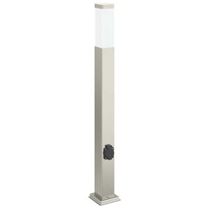 vidaXL Bolderarmatuur met stopcontact 80 cm RVS IP44