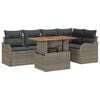 vidaXL Tuinbankenset 6 st 5-Aantal zitplaatsen Grijs poly rattan
