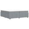 vidaXL Bedframe met matras Lichtgrijs 200 x 200 cm Stof