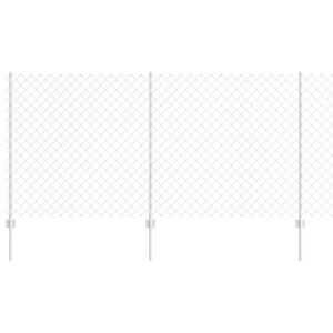 vidaXL Kettinglinkomheining met paal 10 x 1,2 m (B x H)