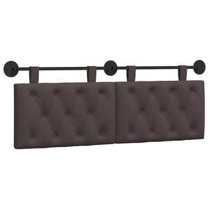 vidaXL Hangend hoofdbord Donkerbruin Stof