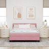 vidaXL Boxspringbed met matras Roze 140 x 190 cm Fluweel