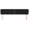 vidaXL Hoofdbord met randen 203x23x78/88 cm fluweel zwart
