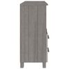 vidaXL Dressoir HAMAR 85x35x80 cm massief grenenhout lichtgrijs