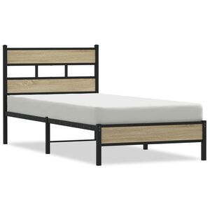 vidaXL Bedframe zonder matras hout sonoma eikenkleurig 100x190 cm
