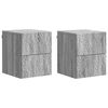 vidaXL Wandbeugel Bedkast 2 pcs Grijs Sonoma 34,5 x 33 x 40 cm