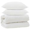 vidaXL Dekbed met Kussens met kussen 3 pcs Wit Microvezel