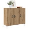 vidaXL Dressoir 90x34x80 cm bewerkt hout artisanaal eikenkleurig