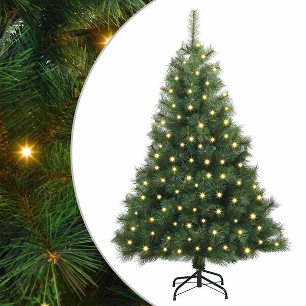 vidaXL Kunstkerstboom met 150 LED met standaard Groen 150 cm PE en PVC