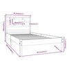 vidaXL Bedframe massief hout wit 90x200 cm