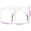 vidaXL Partytent met 4 mesh zijwanden 3x4 m HDPE blauw