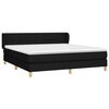 vidaXL Boxspring met matras stof zwart 180x200 cm
