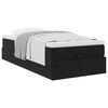 vidaXL Ottoman bed met matras 100x200 cm fluweel zwart