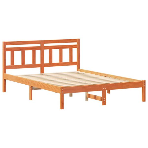 vidaXL Bedframe Bruin 120 x 190 cm Massief grenenhout