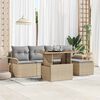vidaXL Tuin Sofa Set met kussen 6 pcs beige en lichtgrijs