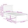 vidaXL Bedframe Gerookt eiken 90 x 190 cm Massief grenenhout