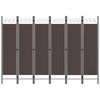 vidaXL Kamerscherm met 6 panelen 240x180 cm bruin
