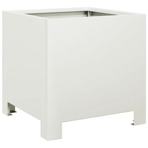 vidaXL Plantenbak 30x30x30 cm staal wit