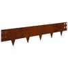 vidaXL Gazonrand 20 st 100 x 20 cm Staal Roestig