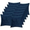 vidaXL Kussen met kussen HEERLEN 12 st Marineblauw Flanel