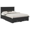 vidaXL Bedframe met lade met opslag Zwart 135 x 190 cm Bewerkt hout