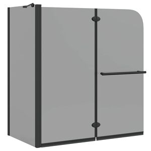 vidaXL Bi-Vouw Douche Omheining Donker Transparant 120 x 67 x 129 cm