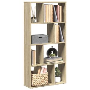 vidaXL Boekenkast 60x20x120,5 cm bewerkt hout sonoma eikenkleurig