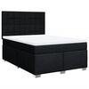 vidaXL Boxspring met matras stof zwart 160x200 cm