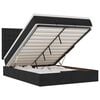 vidaXL Ottoman bed met matras 140x190cm stof zwart