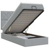 vidaXL Ottoman bed met matras Lichtgrijs 100 x 200 cm Stof