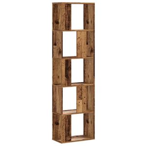 vidaXL Boekenkast 5-laags 45x23,5x162,5 cm bewerkt hout oud hout