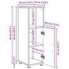 vidaXL Badkamer Kast Oud Hout 30 x 35 x 95 cm Bewerkt hout & Metaal