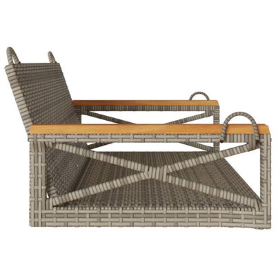 vidaXL Schommelbank 109x62x40 cm poly rattan grijs