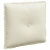 vidaXL Rugkussen Cr&egrave;mekleurig 50 x 45 cm Katoen Stof