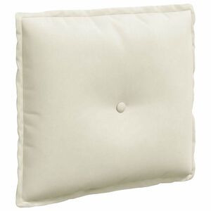 vidaXL Rugkussen Cr&egrave;mekleurig 50 x 45 cm Katoen Stof