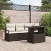 vidaXL Tuin Sofa Set met opslag 5 pcs Bruin Poly riet