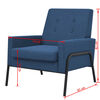 vidaXL Fauteuil staal en stof blauw