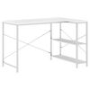 vidaXL Computerbureau 110x72x70 cm bewerkt hout wit