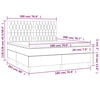 vidaXL Boxspring met matras en LED stof zwart 180x200 cm