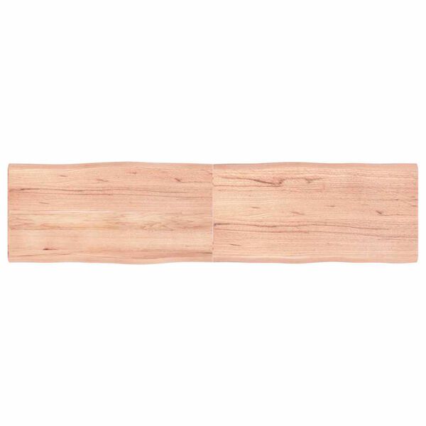 vidaXL Tafelblad natuurlijke rand 160x40x(2-4) cm eikenhout lichtbruin
