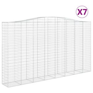 vidaXL Schanskorven 7 st gewelfd 400x50x220/240 cm ijzer