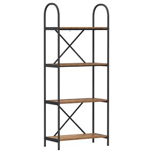 vidaXL Boekenkast 4-laags 60 x 30 x 146 cm Bewerkt hout Oudhout