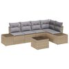 vidaXL Tuinbankenset met opslag Beige en Licht Grijs poly rattan