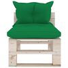 vidaXL 4-delige Loungeset met kussens pallet grenenhout