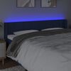 vidaXL Hoofdbord LED 183x16x78/88 cm stof blauw