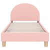 vidaXL Bedframe voor kinderen met hoofdbord Roze 80 x 160 cm