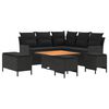 vidaXL Meubelsets 7 st Zwart PE Rattan