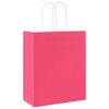 vidaXL Papieren zakken 250 st met hengsels 18x8x22 cm roze