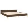 vidaXL Bedframe zonder matras stof donkerbruin 180x200 cm