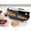 Bestron Wafelijzer ADWM730S hartvormig dubbel 1200 W zwart en zilver